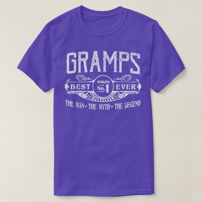 Manar Personlig Gramps bästa nummer  T Shirt (Design framsida)