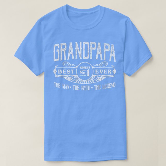 Manar Personlig Grandpapa Best No  T Shirt (Design framsida)