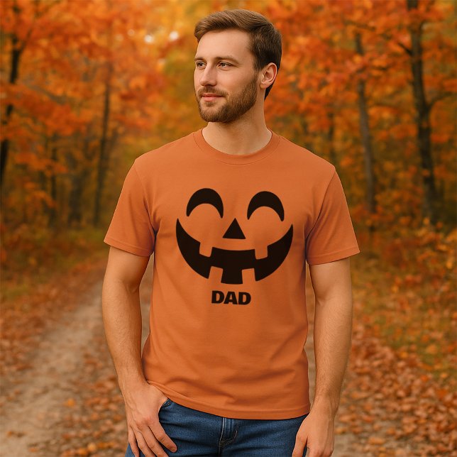 Manar Personlig Jack-O'-Lantern Ansikte Halloween T Shirt (Men's Jack O' Lantern Halloween Basic Dark T-Shirt)