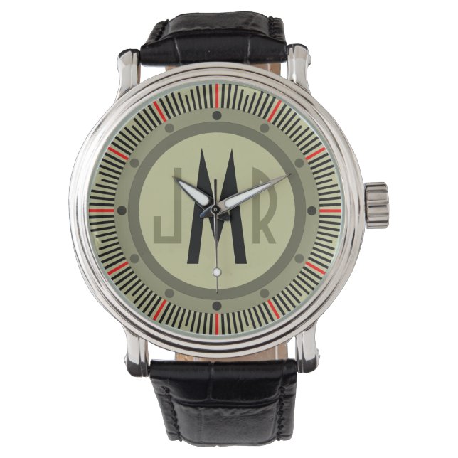 Manar Personlig Monogram Watch Armbandsur (Framsida)