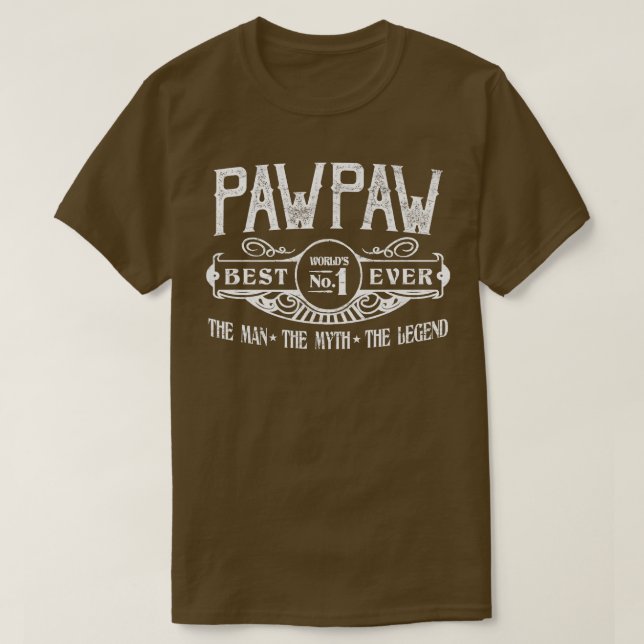 Manar Personlig Pawpaw Best No T Shirt (Design framsida)