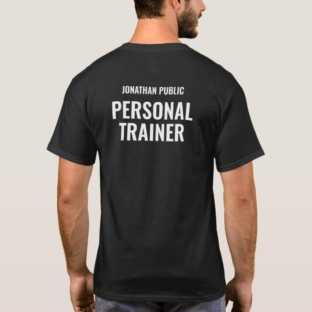 Manar Personlig tränare, modern Namn med stort tec T Shirt (Baksida)