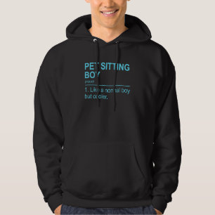 Manar Pet Sitta Boy som en vanlig pojke men kylare Hoodie
