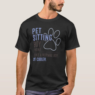 Manar Pet Sitta Boy som en vanlig pojke men kylare T Shirt