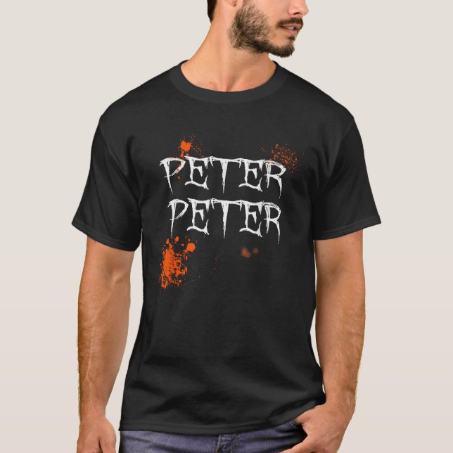 Manar Peter Pumpkin Eater Halloween Par C T Shirt (Framsida)