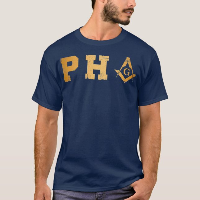 Manar PHA Freemason Prince Hall Mason Masonic T Shirt (Framsida)