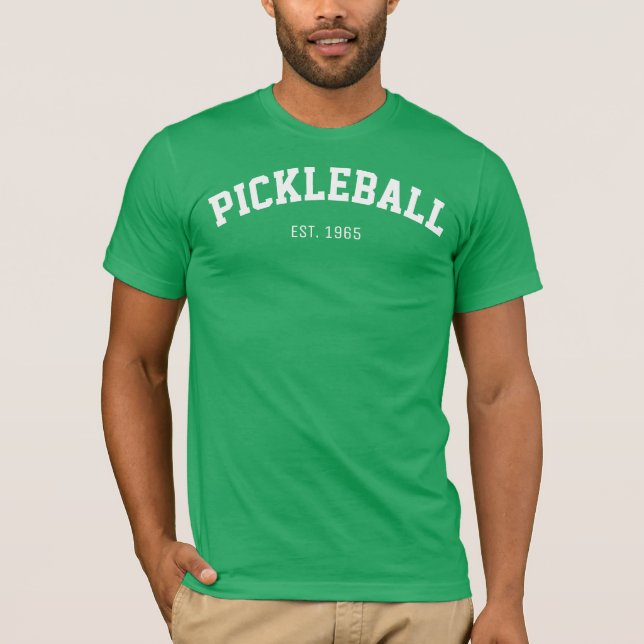 Manar PICKLEBALL idrotts- Jersey (grönt) Tee Shirt (Framsida)