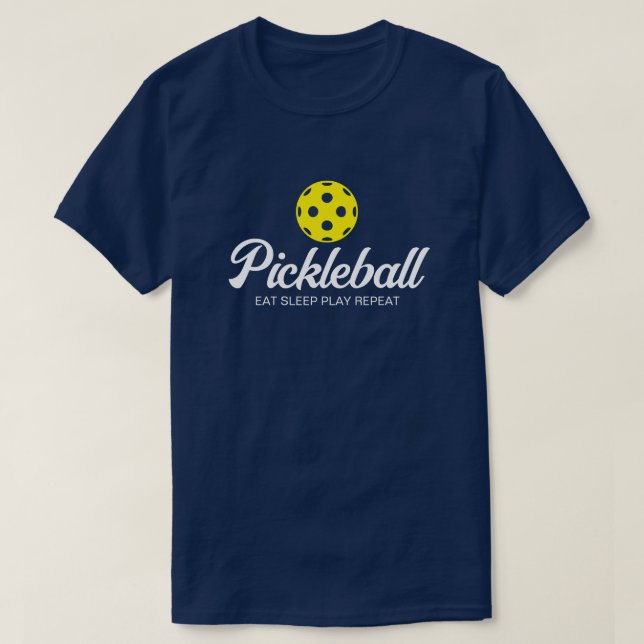 Manar pickleball t shirt - marblått färg (Design framsida)