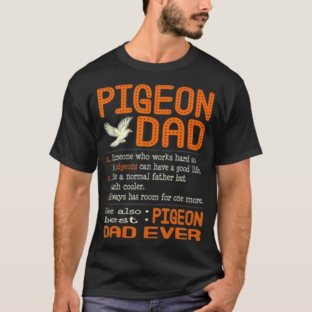 Manar Pigeon Pappa som Normal Far Mycket kylare T Shirt (Framsida)
