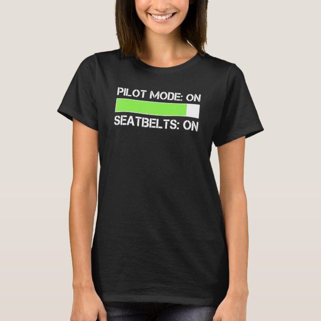 Manar Pilotläge på säkerhetsbälten på pilot T Shirt (Framsida)