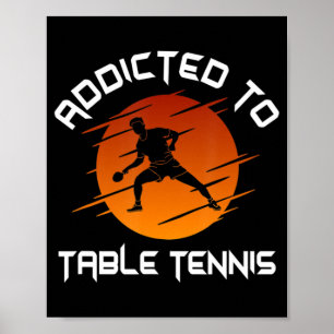 Manar Ping Pong Player Beroende till Bord tennis Poster