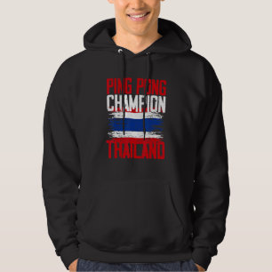 Manar Ping Pong Show Thailand Thai Flagga Hoodie
