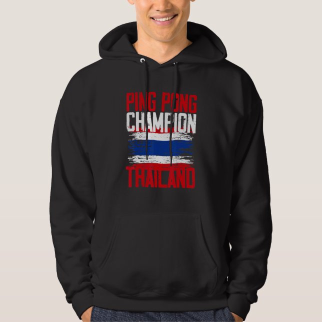 Manar Ping Pong Show Thailand Thai Flagga Hoodie (Framsida)