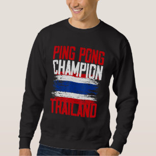 Manar Ping Pong Show Thailand Thai Flagga Lång Ärmad Tröja