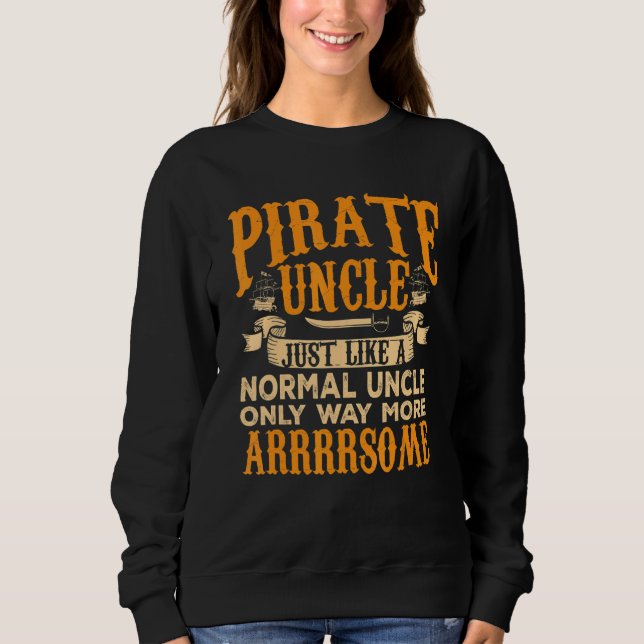 Manar Pirat farbror Jolly Roger Freebooter 2 T Shirt (Framsida)