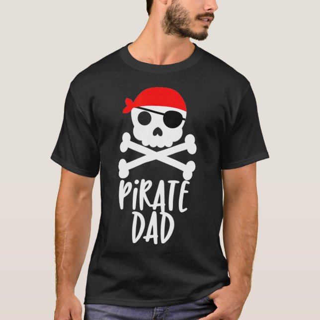 Manar Pirat Pappa Skull och korsben Tshirt Tee S (Framsida)