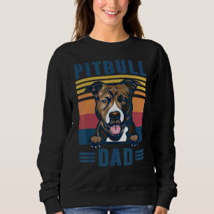 Manar Pit Bull Pappa Far Retro Pit Bull Dog Pappa T Shirt
