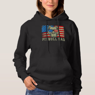 Manar Pitbull Pappa American Pit Bull Dog Us Flagg T Shirt