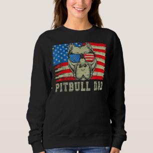 Manar Pitbull Pappa American Pit Bull Dog Us Flagg T Shirt