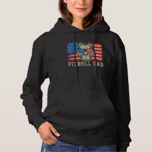 Manar Pitbull Pappa American Pit Bull Dog Us Flagg T Shirt
