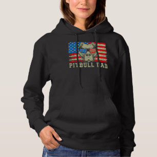 Manar Pitbull Pappa American Pit Bull Dog Us Flagg T Shirt