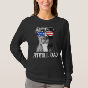 Manar Pitbull Pappa Amerikanska Flagga Patriotic H T Shirt