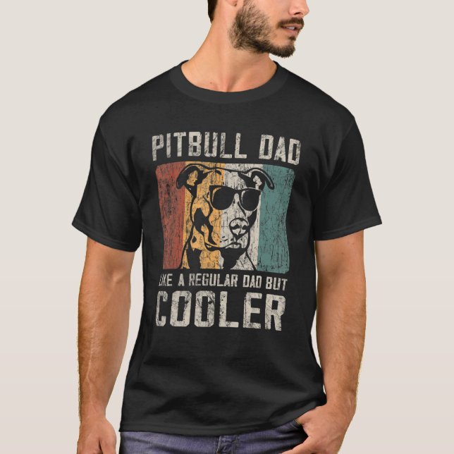Manar Pitbull Pappa som ett vanligt Pappa men som  T Shirt (Framsida)