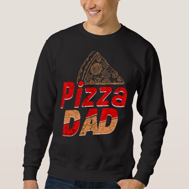 Manar Pizza I Kärlek Pizza Pappa 35 Lång Ärmad Tröja (Framsida)