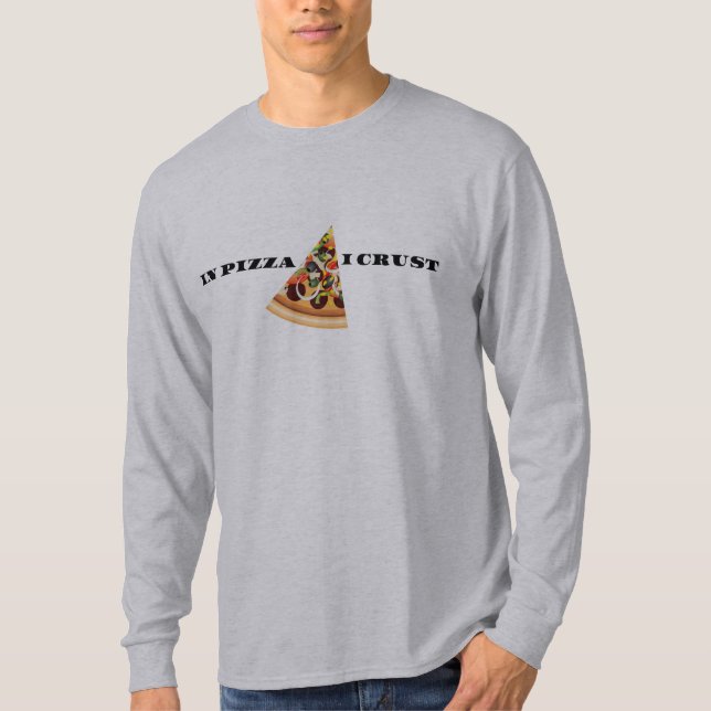 Manar Pizza Tshirt - I Pizza I Crust Tee Shirt (Framsida)