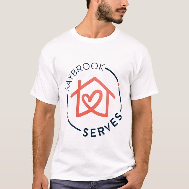 Manar Plain T-shirt med Saybrook Serves Logotyp (Framsida)