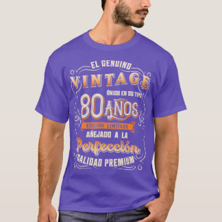 Manar Playera Cumpleanos 80 80:e födelsedagsgåva t Shirt