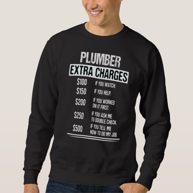 Manar Plumber Extra Charges Pumning Lång Ärmad Tröja (Framsida)