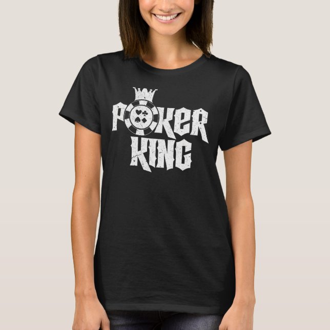 Manar Poker Kung Texas Hold'em Gambling Pot Cards  T Shirt (Framsida)