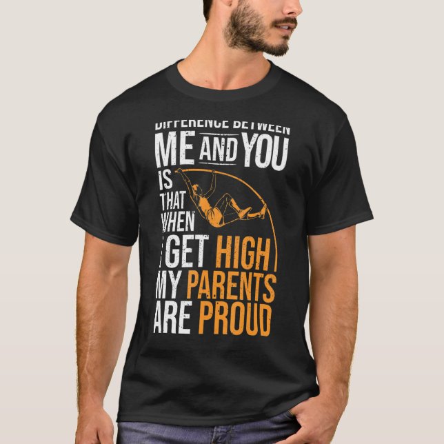 Manar Pole Jumping Pole Vault Outfit Pole Vaulter  T Shirt (Framsida)
