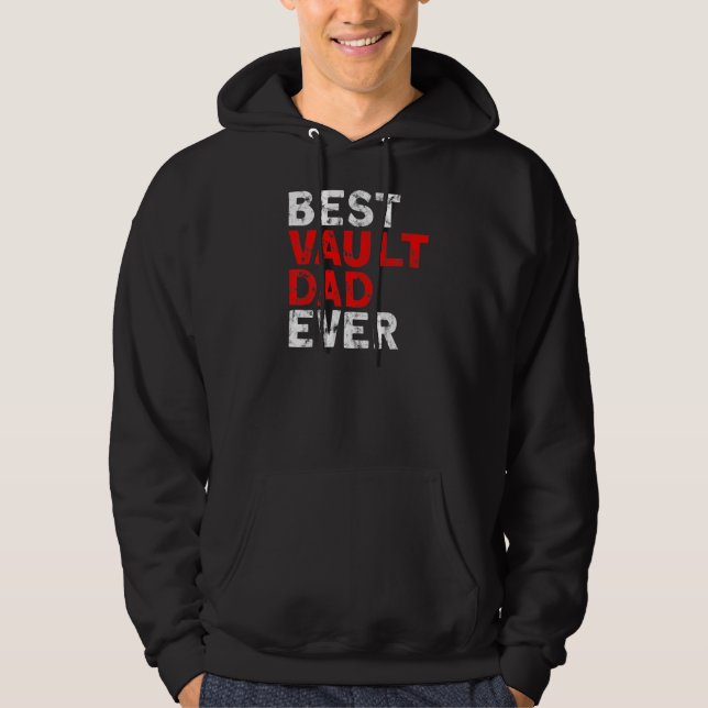Manar Pole Vaulter Best Vault Pappa Power Pole Vau Hoodie (Framsida)