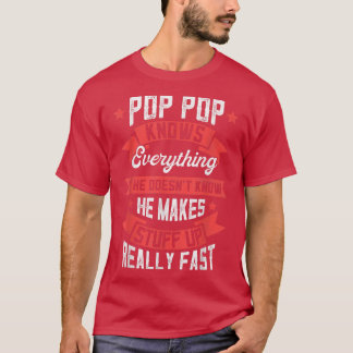 Manar Pop Pop känner till allt, funny Fathe T Shirt
