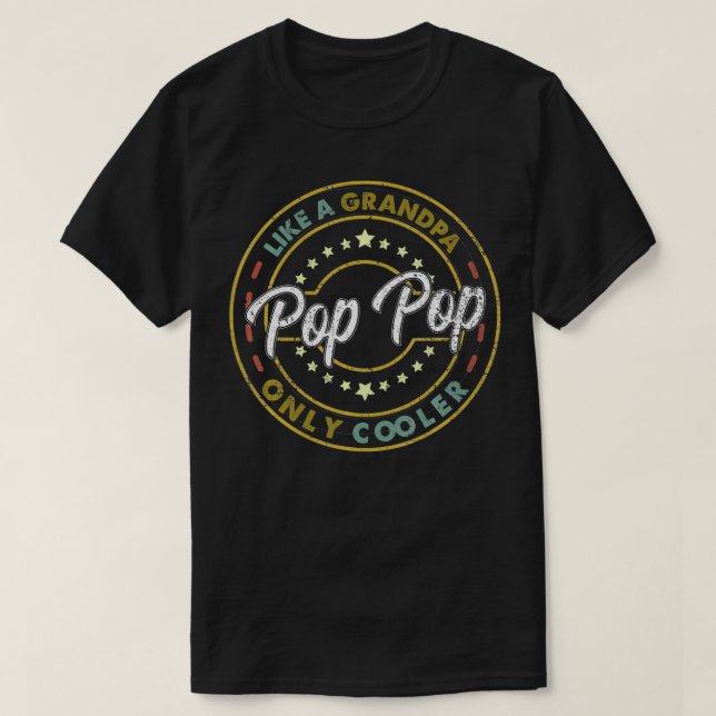 Manar POP POP POP SOM EN FLIPA ENBART COOLER Retro T Shirt (Design framsida)