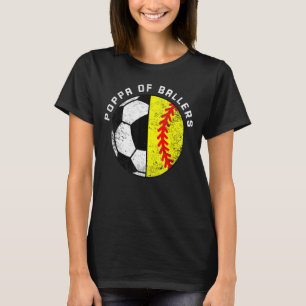 Manar Poppa från Ballers Funny Softball Poppa T Shirt