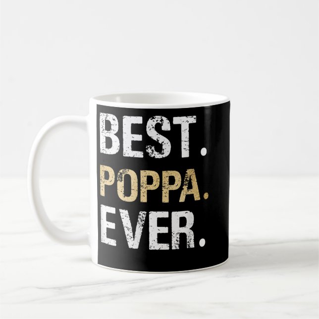 Manar Poppa Gift från mordotter Grandson Best P Kaffemugg (Vänster)