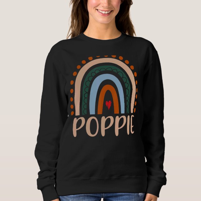 Manar Poppie Rainbow Boho Rainbow Poppie Coola Pap T Shirt (Framsida)