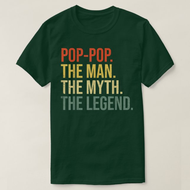 Manar popPop mannen, myten, morfar T Shirt (Design framsida)