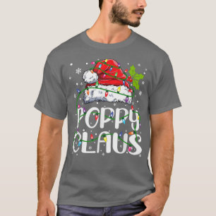 Manar Poppy Claus jul Ljus Pajama Familj M T Shirt