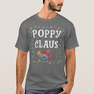 Manar Poppy Claus juljul Ljus Julafton Famil T Shirt