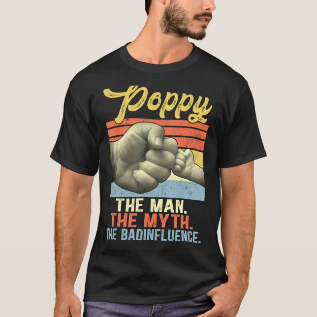 Manar poppy, mannen, myten, det dåliga influensavf t shirt (Framsida)