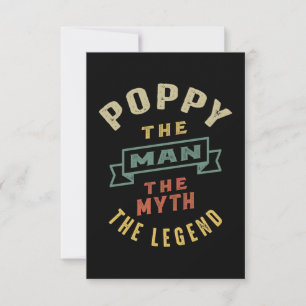 Manar poppy the Man Myth Legend Far Gift OSA Kort