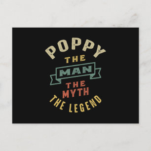 Manar poppy the Man Myth Legend Far Gift Vykort