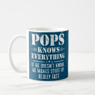 Manar Pops känner till allt Fars dag Funny Pops Kaffemugg