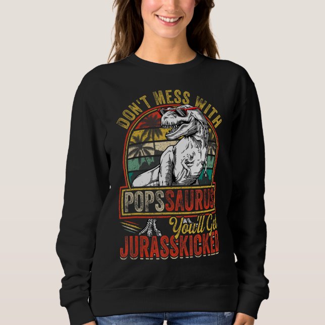 Manar Pops Rex Saurus Fars dag jul Dinos T Shirt (Framsida)