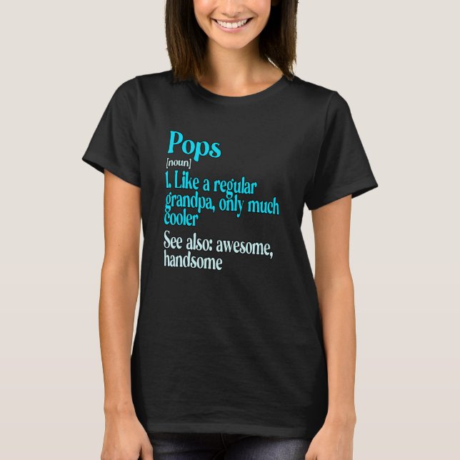 Manar Pops som en vanlig morfar... T Shirt (Framsida)