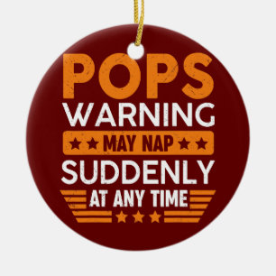 Manar Pops Warning kan plötsligt Nap Roligt Grandp Julgransprydnad Keramik